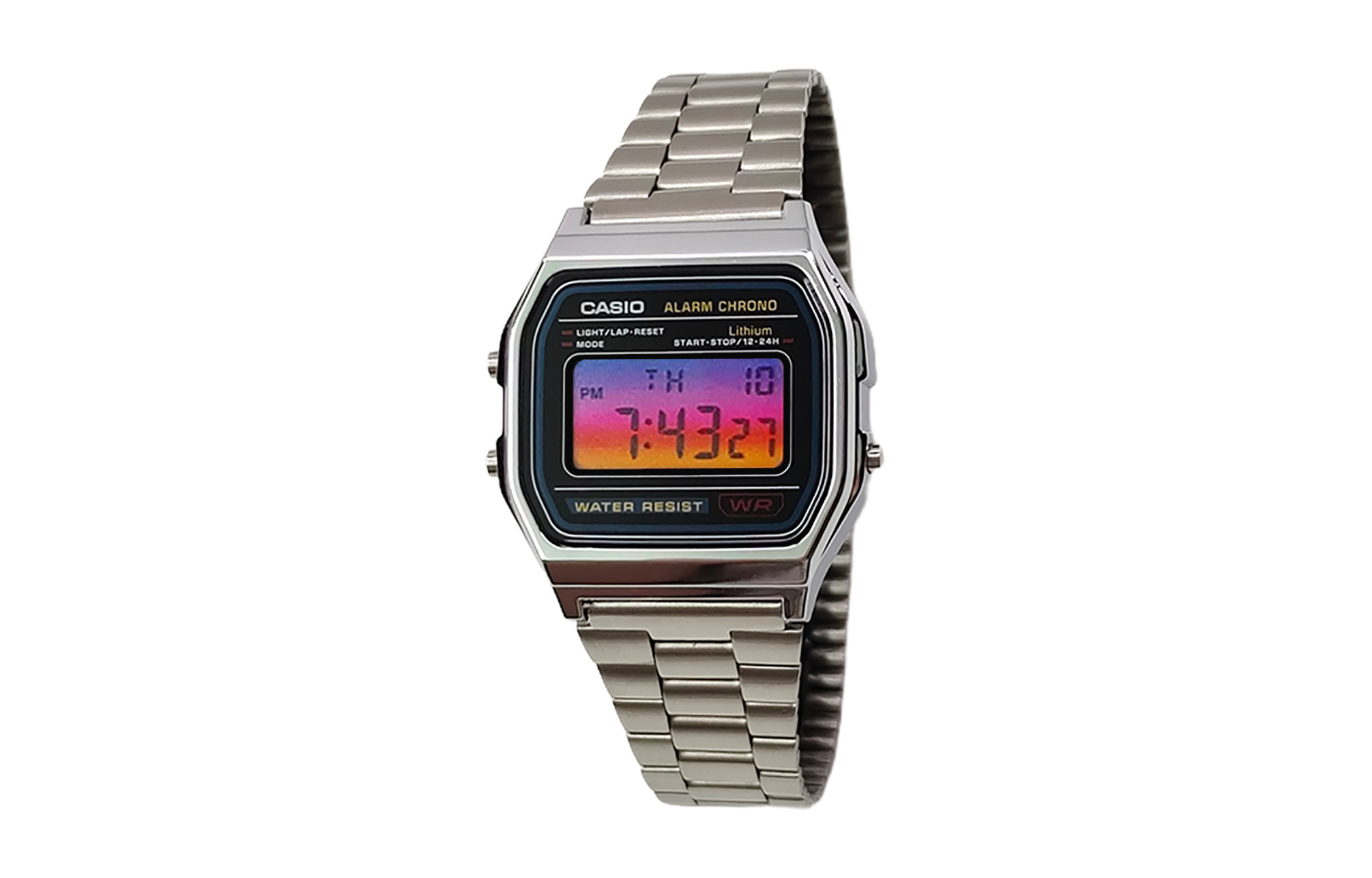 

CASIO Мужские часы Retrofit Series с кварцевым механизмом, стальной браслет, черный циферблат