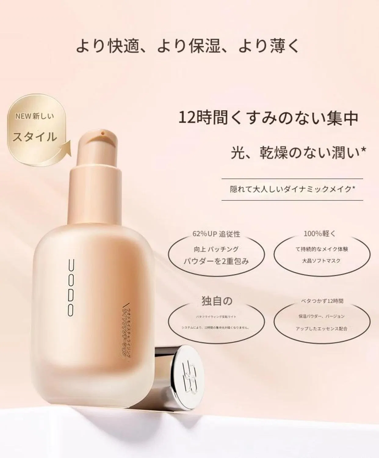 Тональная основа Glowing Skin Foundation, высокая стойкость, увлажнение, Lndlwxk, 30 мл, #C01 для светлой кожи — фото 4