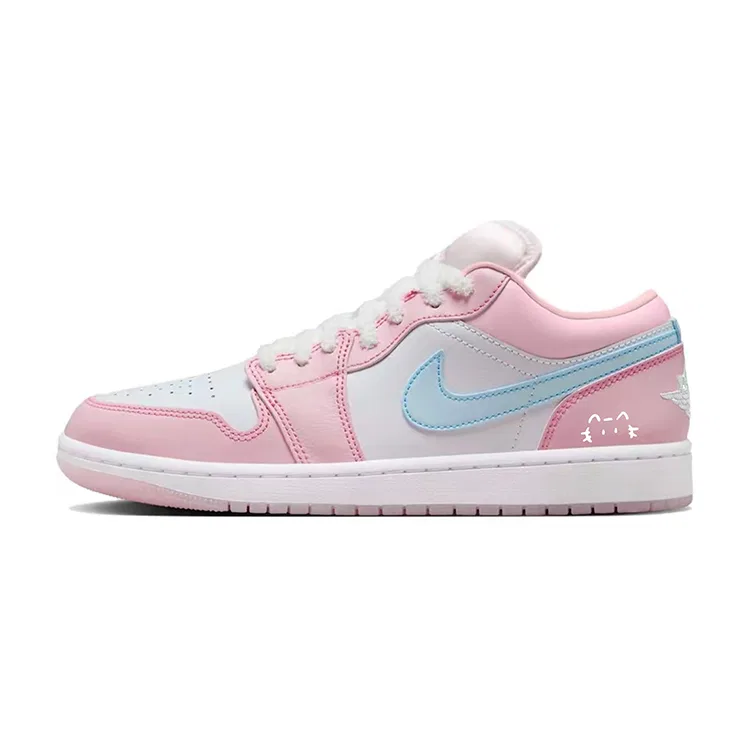 Кроссовки для скейтбординга Air 1 Strawberry Swift Leather Anti Kick Kids' Pink Teenagers Jordan