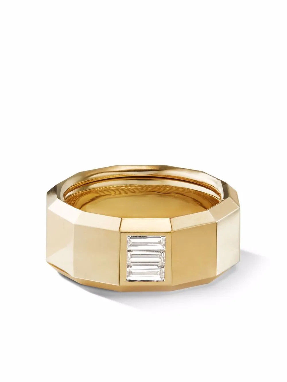 

Кольцо Faceted из желтого золота с бриллиантами (10 мм) David Yurman, золотой
