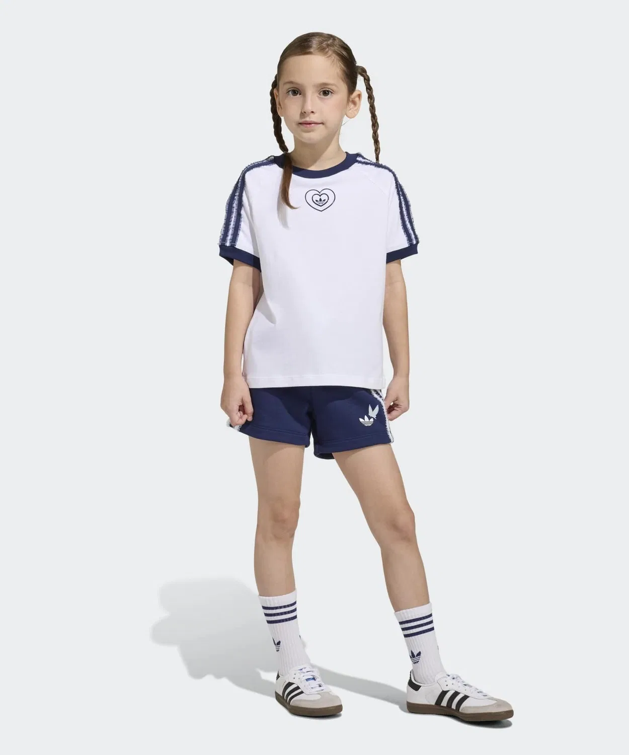 Футболка и шорты Disney x adidas Originals, сет, бело-голубой