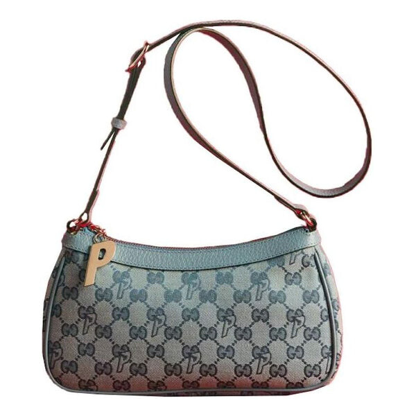 

Сумка gg-p canvas half-moon mini bag x palace Gucci, синий