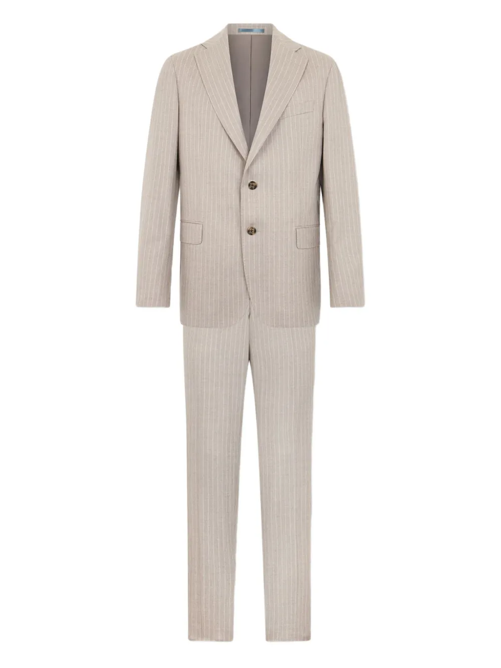 

Костюм из шерсти в тонкую полоску Brooks Brothers, нейтральный