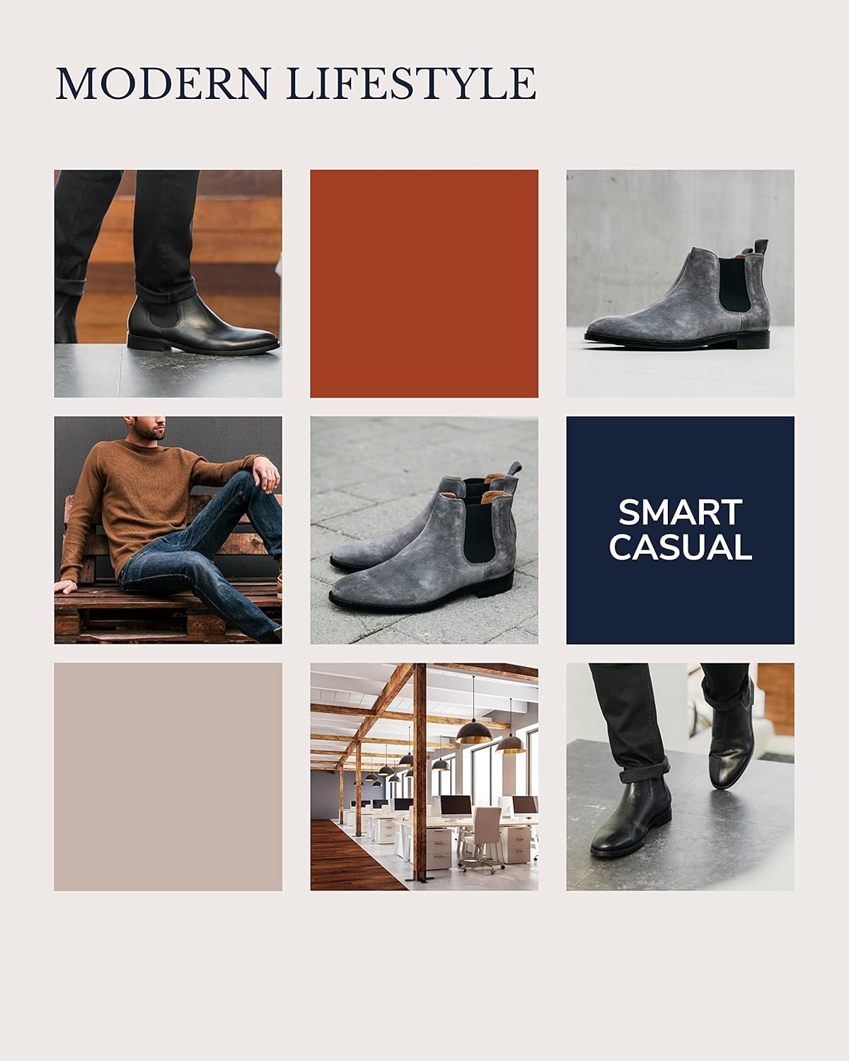 Ботинки Dunross Sons Men Jayden Chelsea, комфортные кожаные ботинки Dunross & Sons, Jayden Grey Suede — фото 4