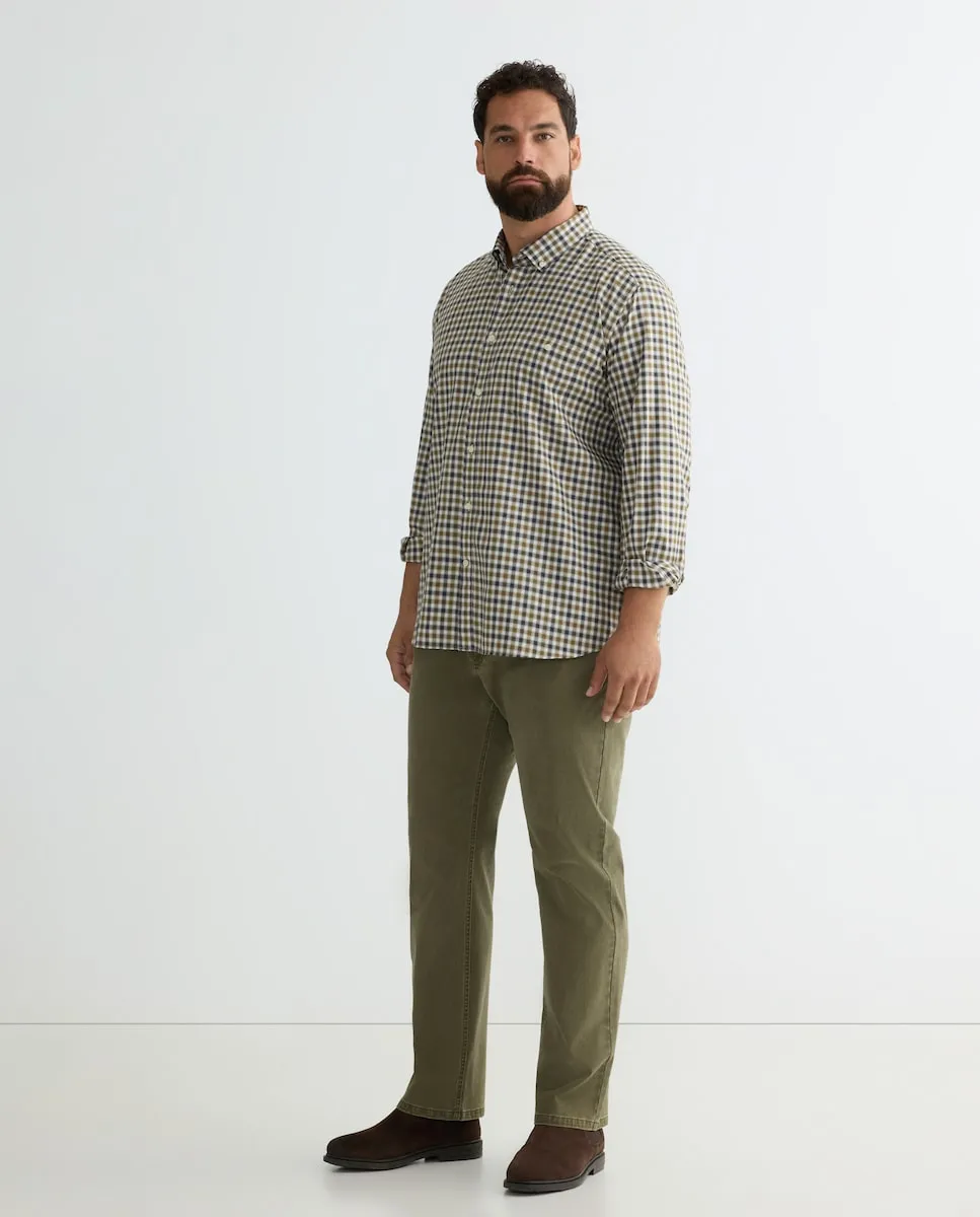 

Мужские брюки с пятью карманами, спортивного стиля, обычного кроя, из хлопка с эластаном Dustin, зеленый