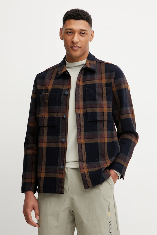 

Куртка-рубашка Singi Flannel Overshirt M Fjallraven, темно-синий