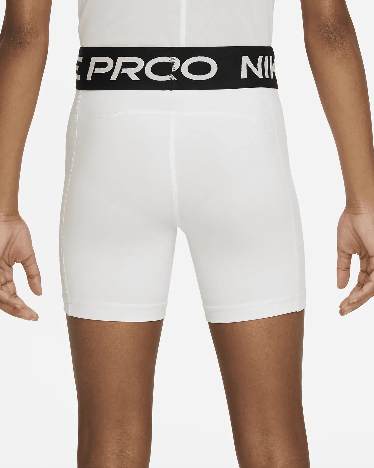 Детские шорты Nike Pro Dri-FIT 5" для девочек, White/Black — фото 3