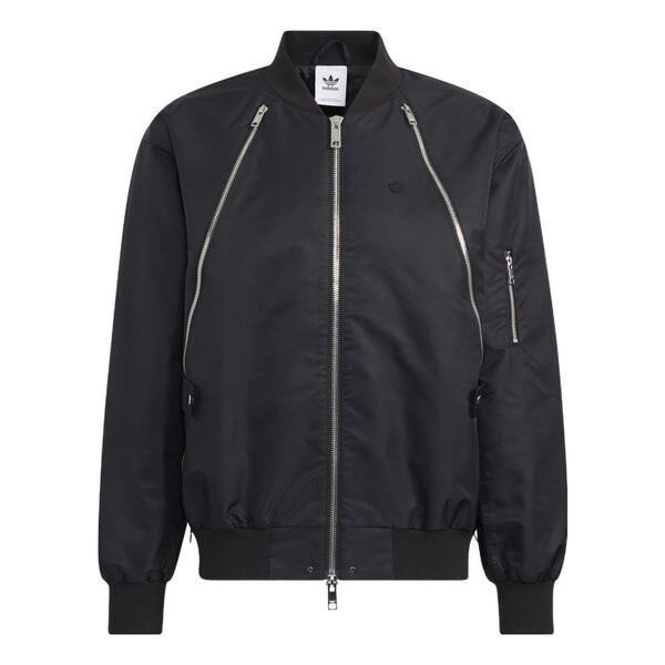 

Куртка adidas originals Zipper Jkt Solid Color Sports Jacket Black, черный