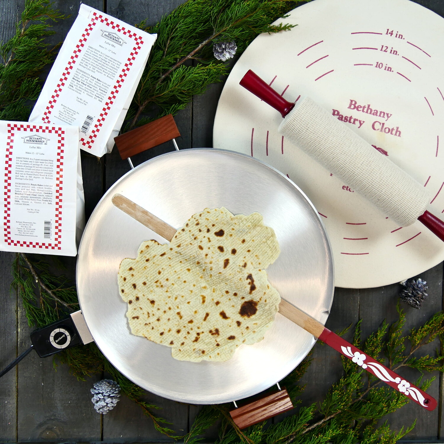 

Сковорода алюминиевая Bethany Housewares Lefse, серебряный