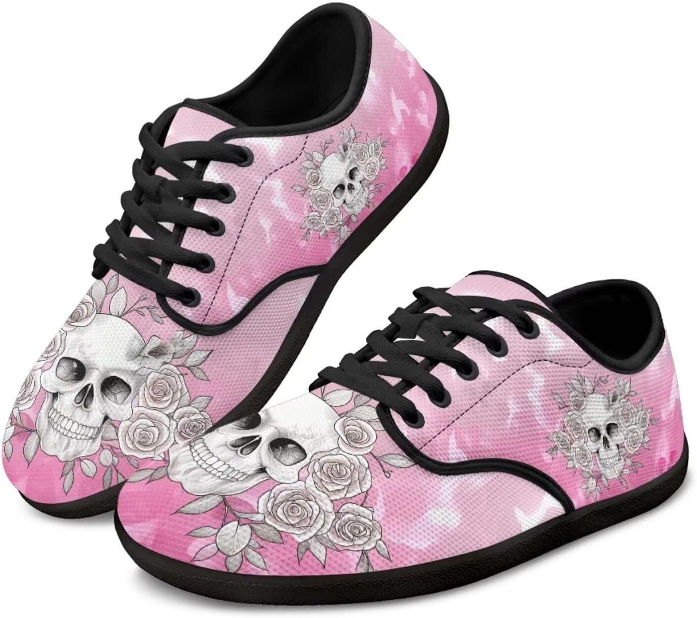 

Кроссовки Binienty с шнуровкой для женщин и мужчин, с нулевой посадкой, босоножки, широкая подошва, плоская подошва, светло-розовый