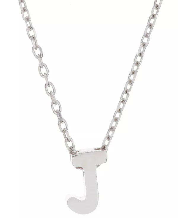 

Миниатюрное ожерелье с родиевым покрытием в форме инициала «А», 16 дюймов + удлинитель 2 дюйма Adornia, j