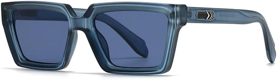 

Модные солнцезащитные очки для женщин, винтажные градиентные очки с защитой от УФ-излучения UV400, модные солнцезащитные очки для мужчин с заклепками MTZJH, Blue Blue