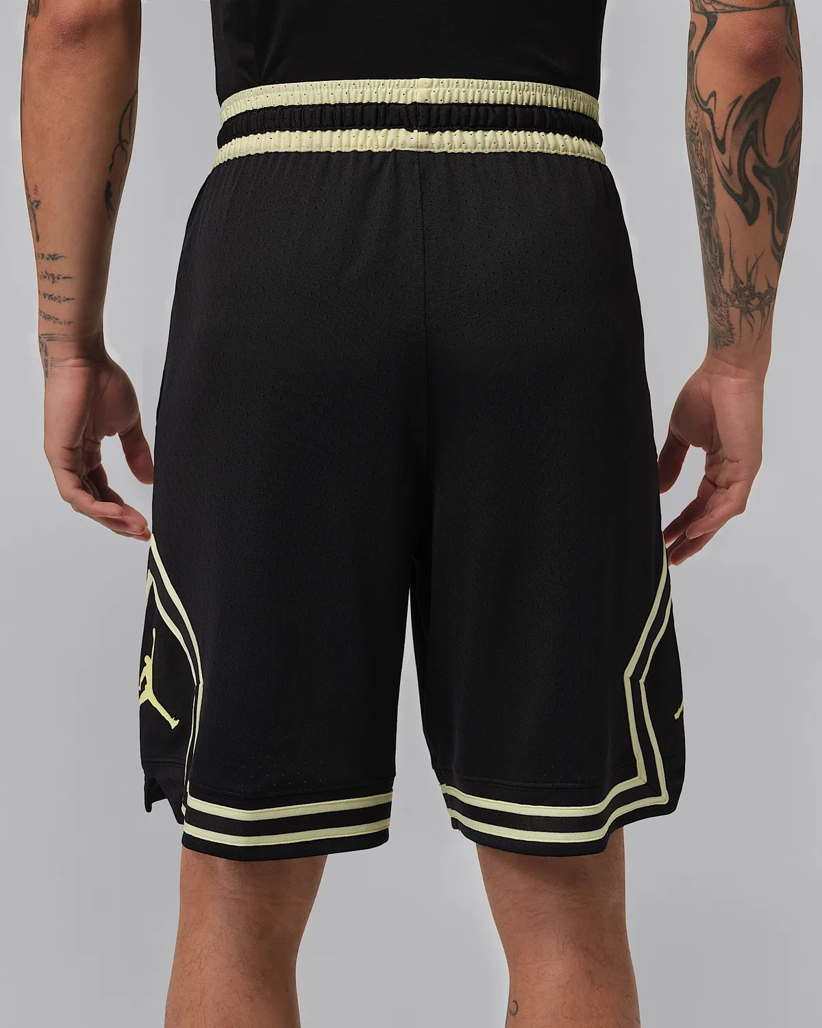 Мужские шорты Jordan Sport Dri-FIT 9" Diamond, Black/Black/Luminous Green — фото 3