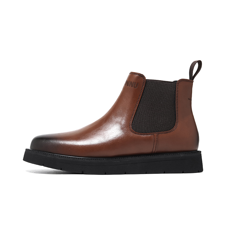 

Dunnu Челси ботинки мужские черно-коричневые без подкладки, цвет Brown, Unlined