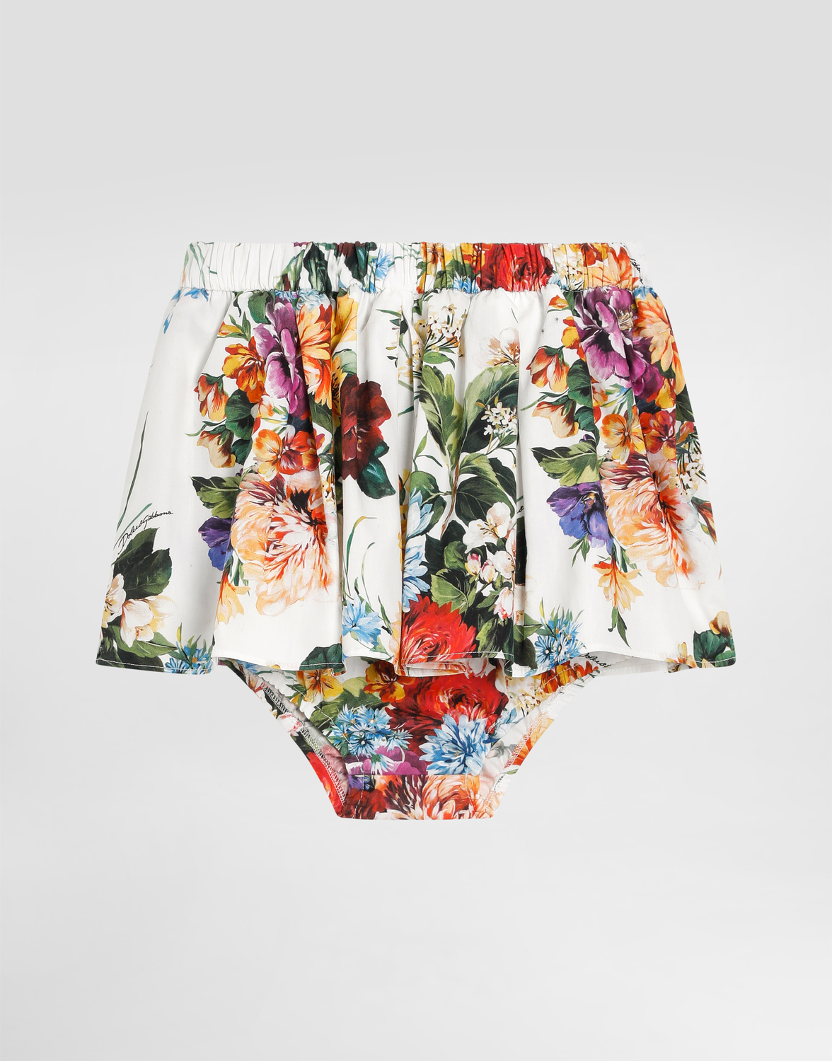 

Юбка из хлопкового поплина с цветочным принтом Dolce&Gabbana, мультиколор