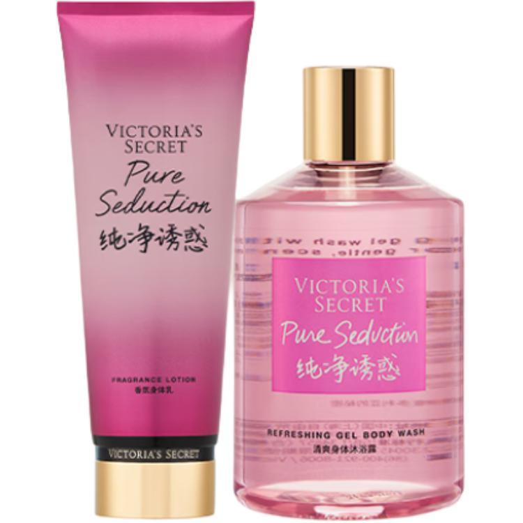 Набор средств по уходу за телом Victoria's Secret Pure Seduction Fragrance: лосьон, 236 мл + гель для душа, 300 мл