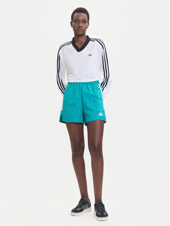 Блузка loose fit adicolor Football Jacquard JV9740 Adidas, белый — фото 2