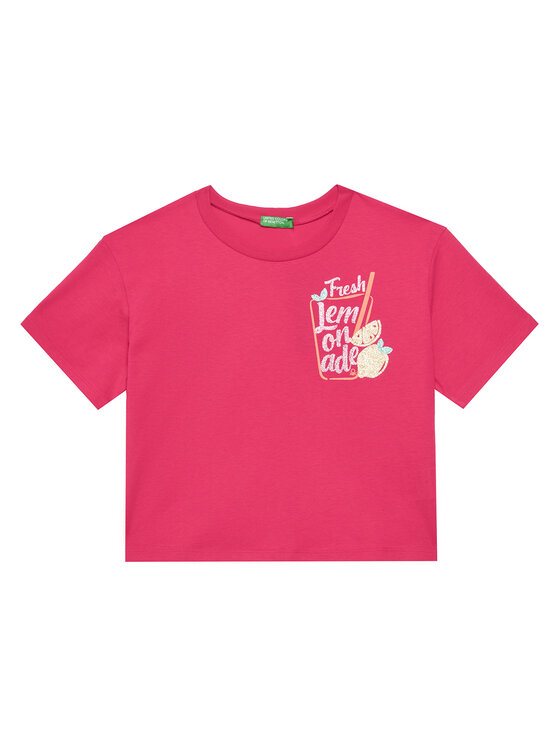 

Футболка обычного кроя 35RYC10OZ United Colors Of Benetton, розовый