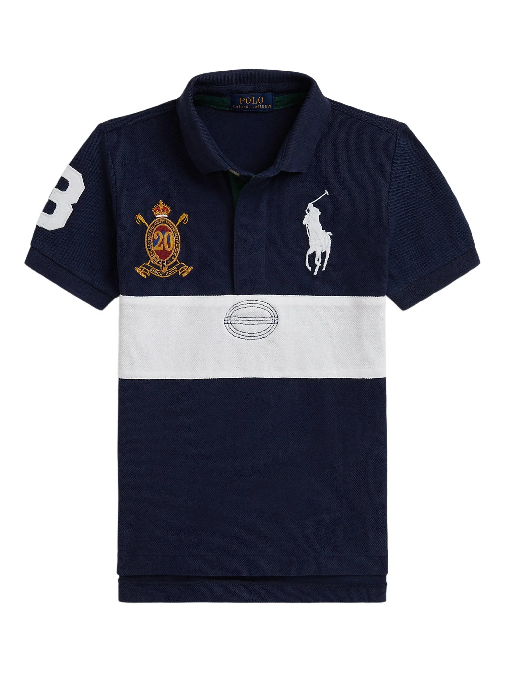 

Рубашка поло в полоску Polo Ralph Lauren Kids, синий