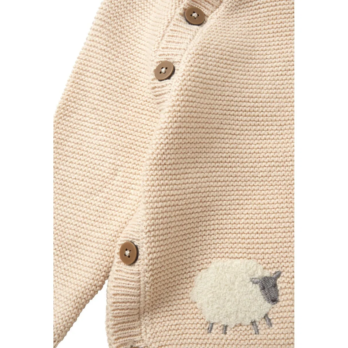 Детский вязаный костюм с овечками Rock a Bye Baby Boutique, бежевый — фото 4