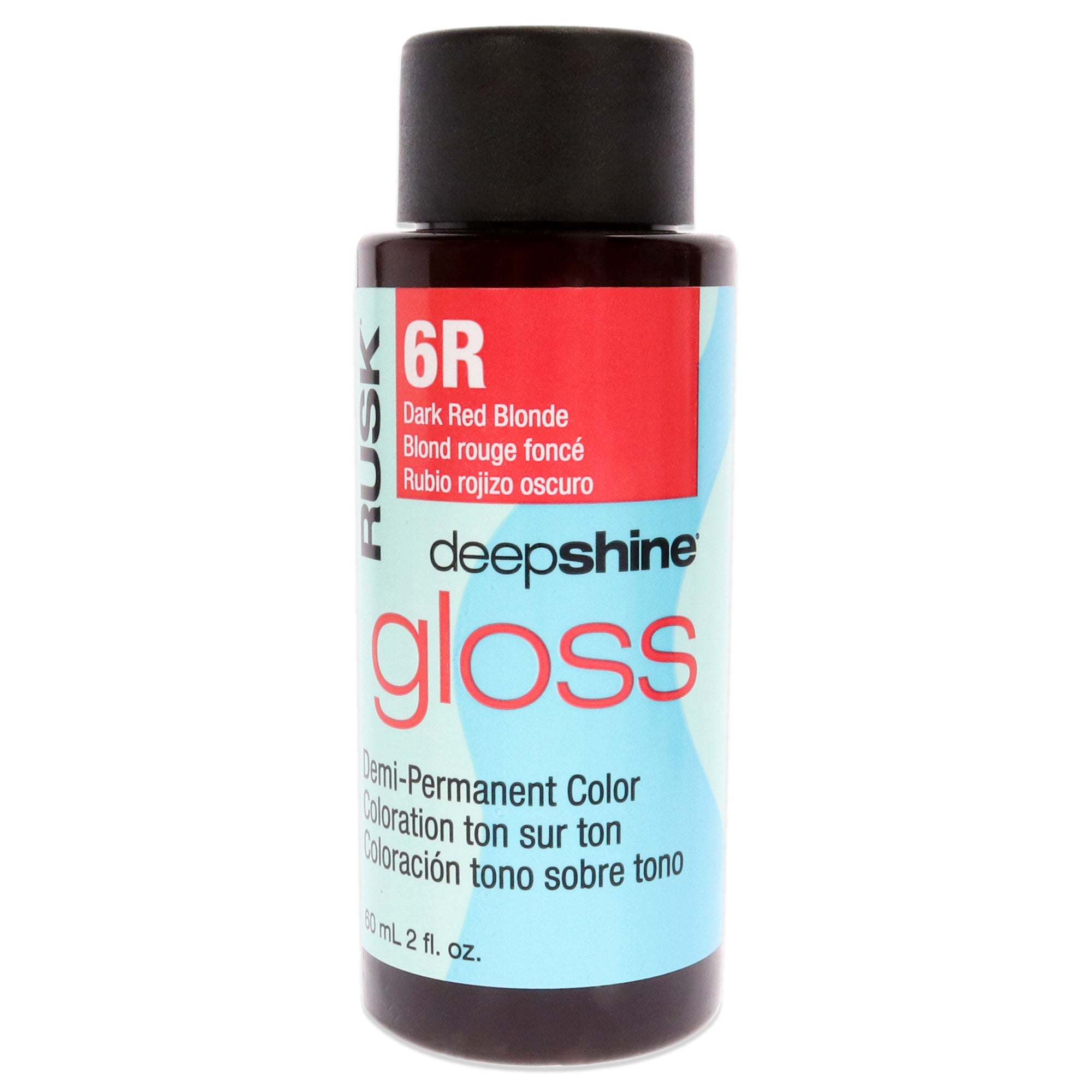 

Полуперманентная краска для волос Deepshine Gloss - 6R темно-рыжий блонд от Rusk, подходит для мужчин и женщин - 2 унции (57 г)