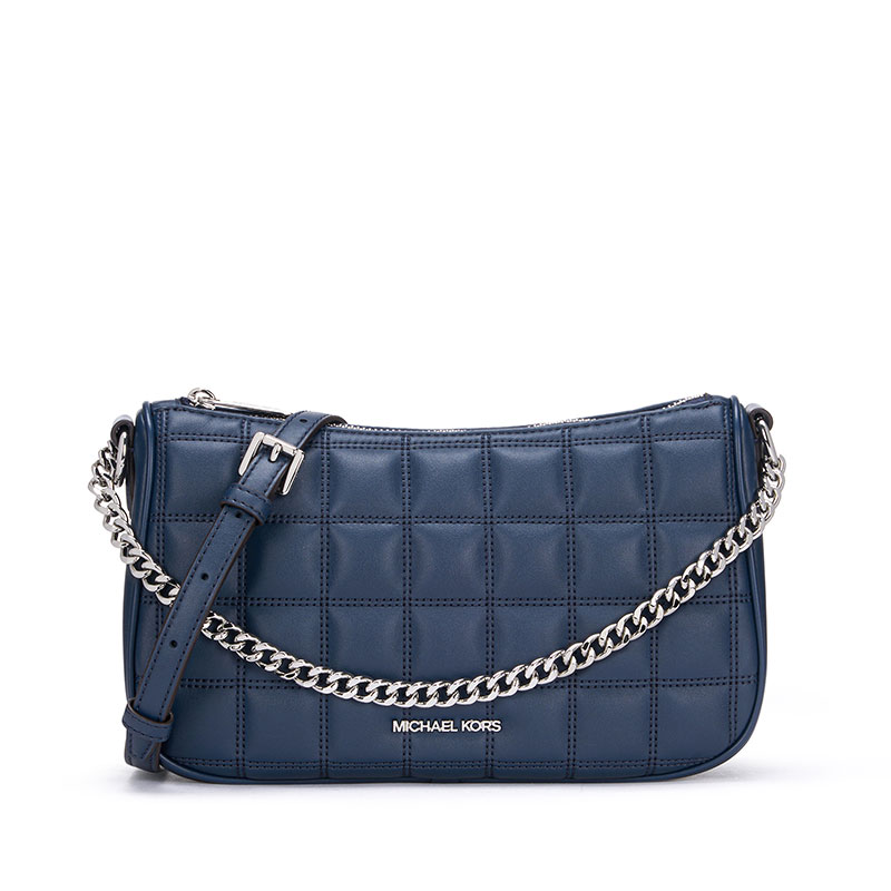 

MICHAEL KORS Кармела матовая кожаная наппа искусственная кожа женская сумка через плечо средний размер, Marine Blue 406