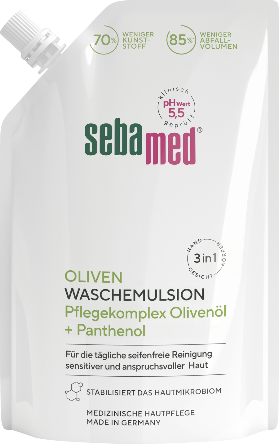 

Гель для душа sebamed Olive Wasch-Emulsion Nachfüllbeutel