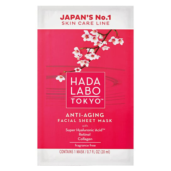 

Увлажняющая маска против морщин на ткани 20 мл Hada Labo Tokyo Red