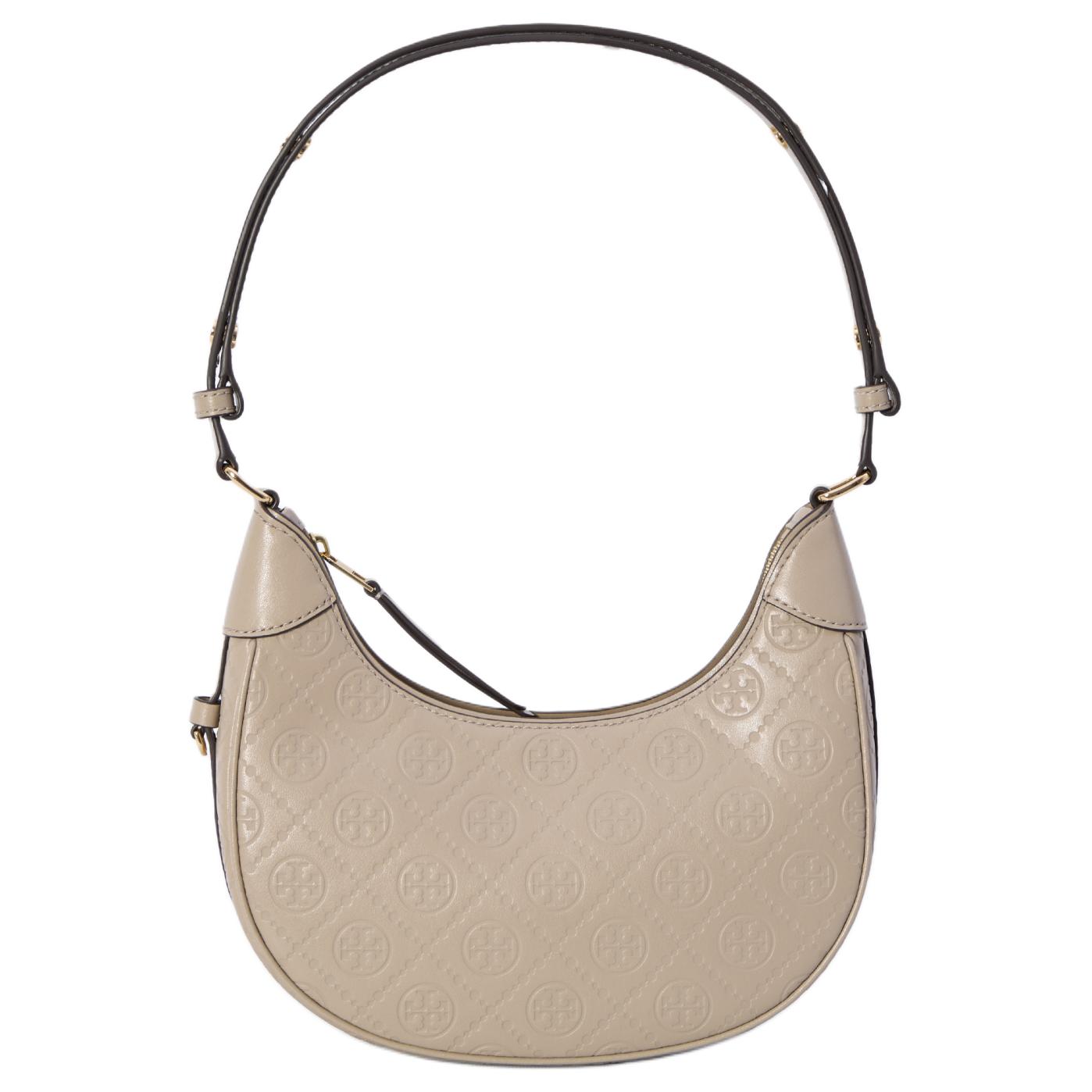 

TORY BURCH Кожаная сумка-полумесяц с монограммой Т
