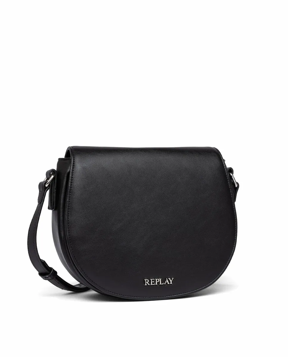 

Сумка-бандо с клапаном черного цвета Replay, черный