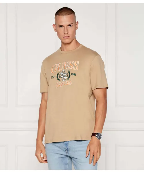 

Футболка Regular fit Guess Jeans, бежевый