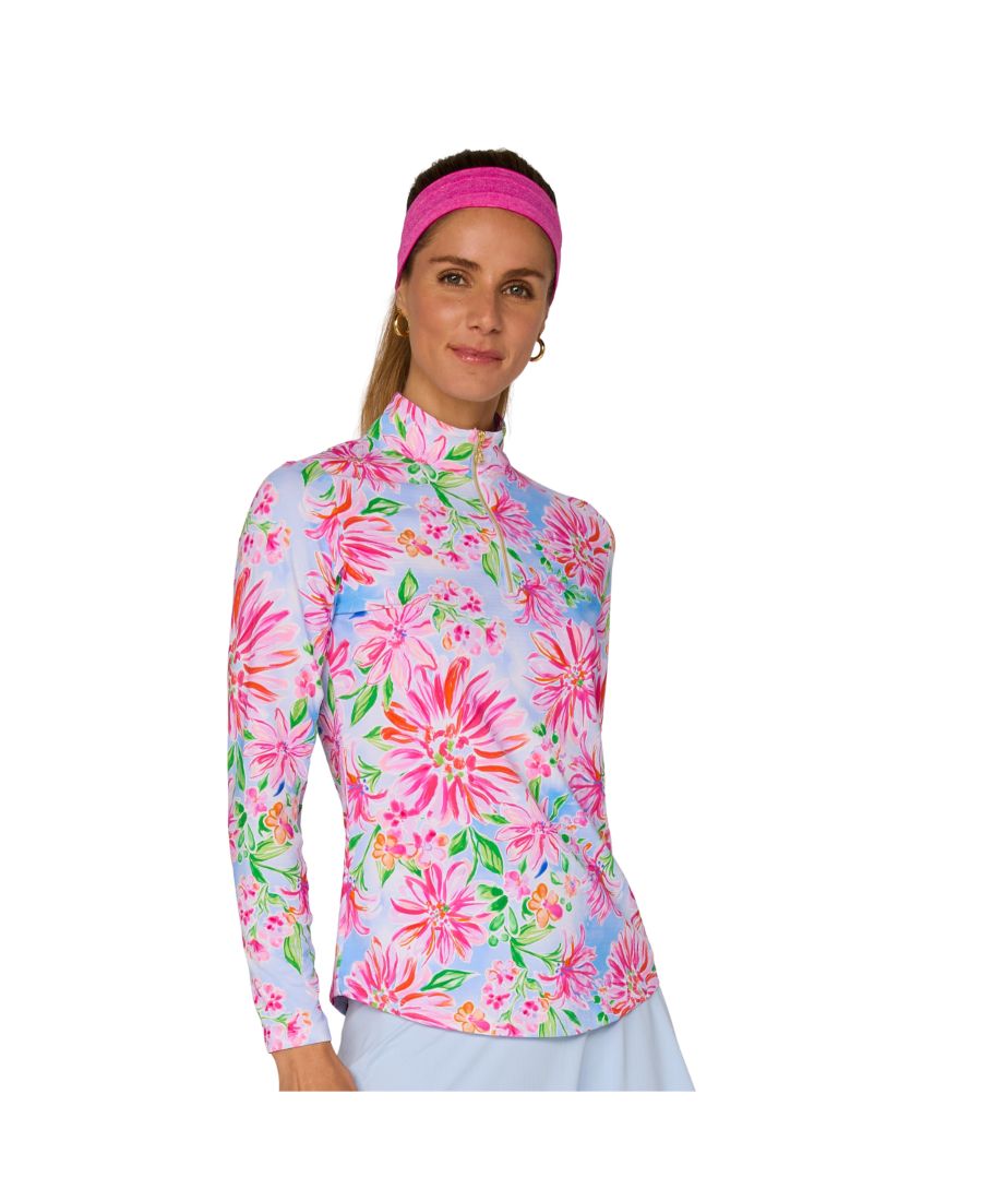 

Топ с длинными рукавами и воротником-стойкой от G Lifestyle G Lifestyle Clothing, Flower garden