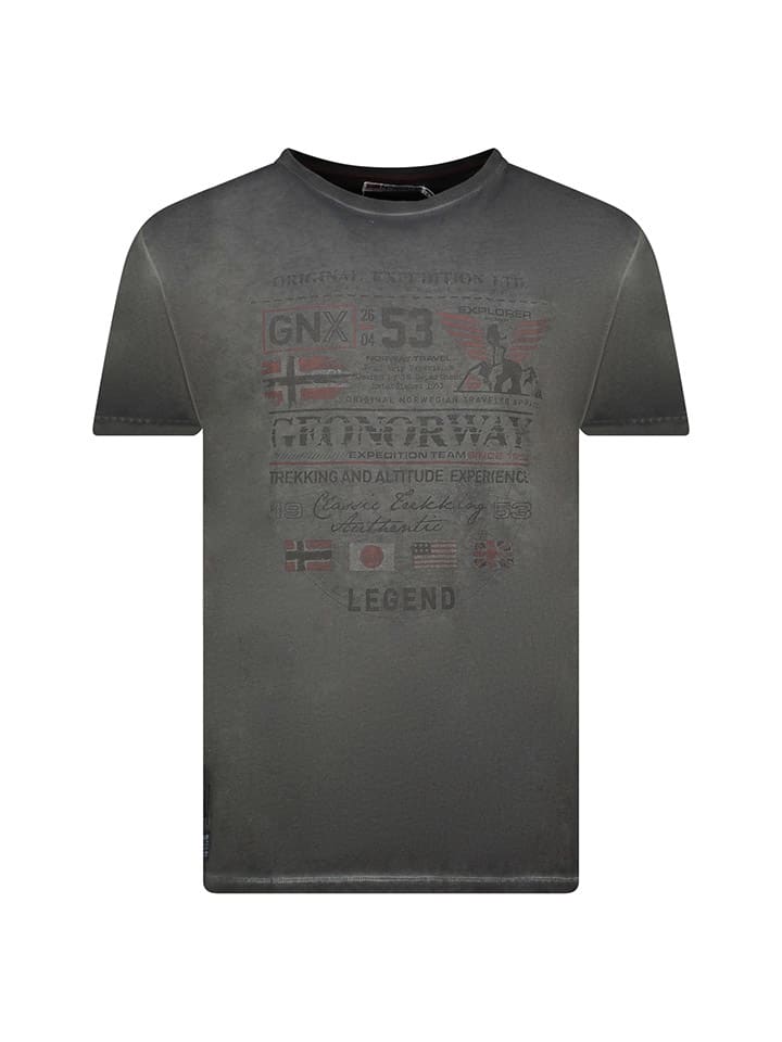 

Geographical Norway Футболка "Jorick" антрацитового цвета, Черный, Geographical Norway Футболка "Jorick" антрацитового цвета