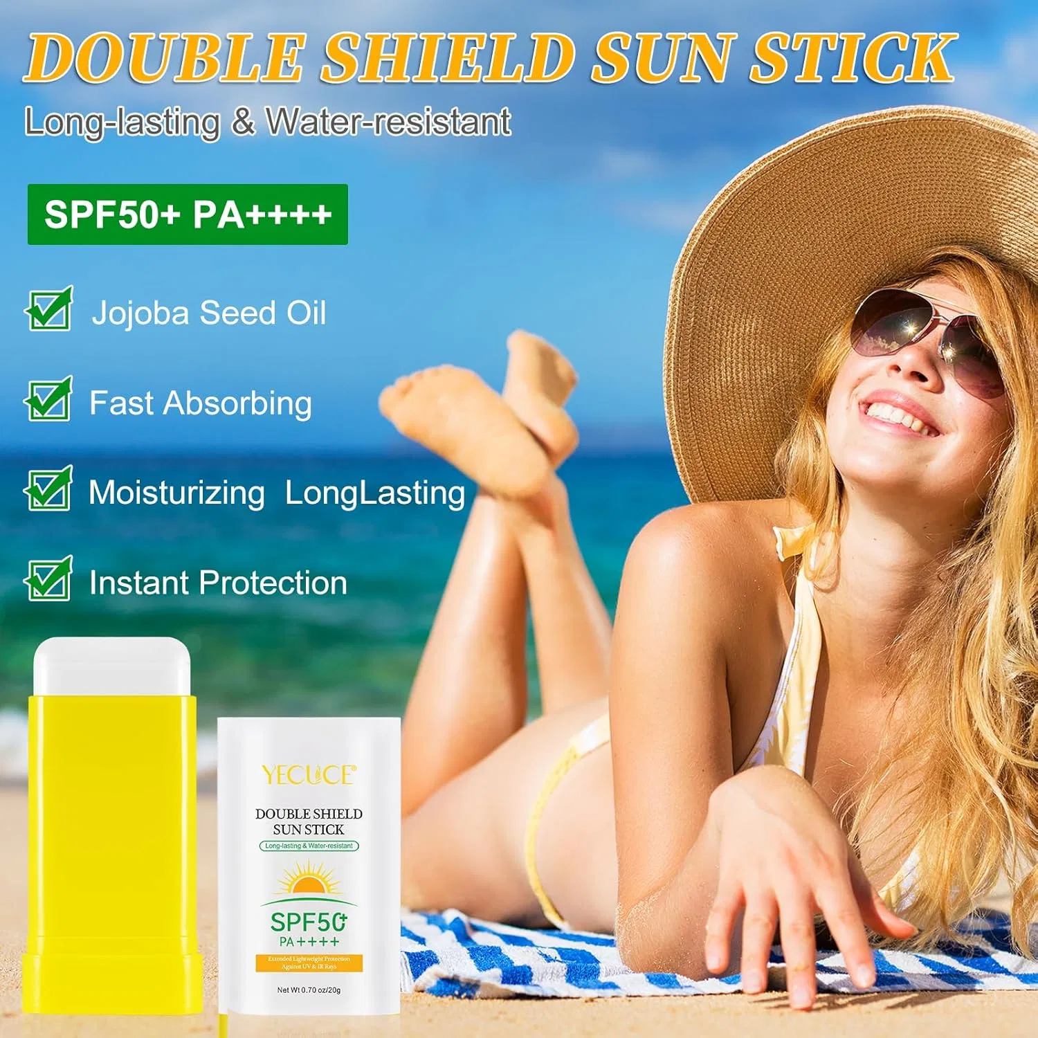 Солнцезащитный стик SPF 50+ водостойкий ‎Uocasi — фото 3