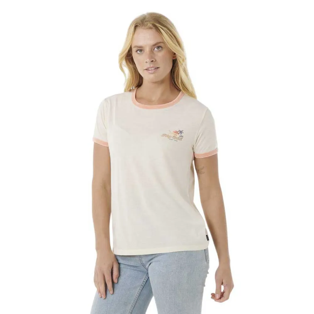 

Футболка с коротким рукавом Rip Curl Swell Lines Ringer, бежевый
