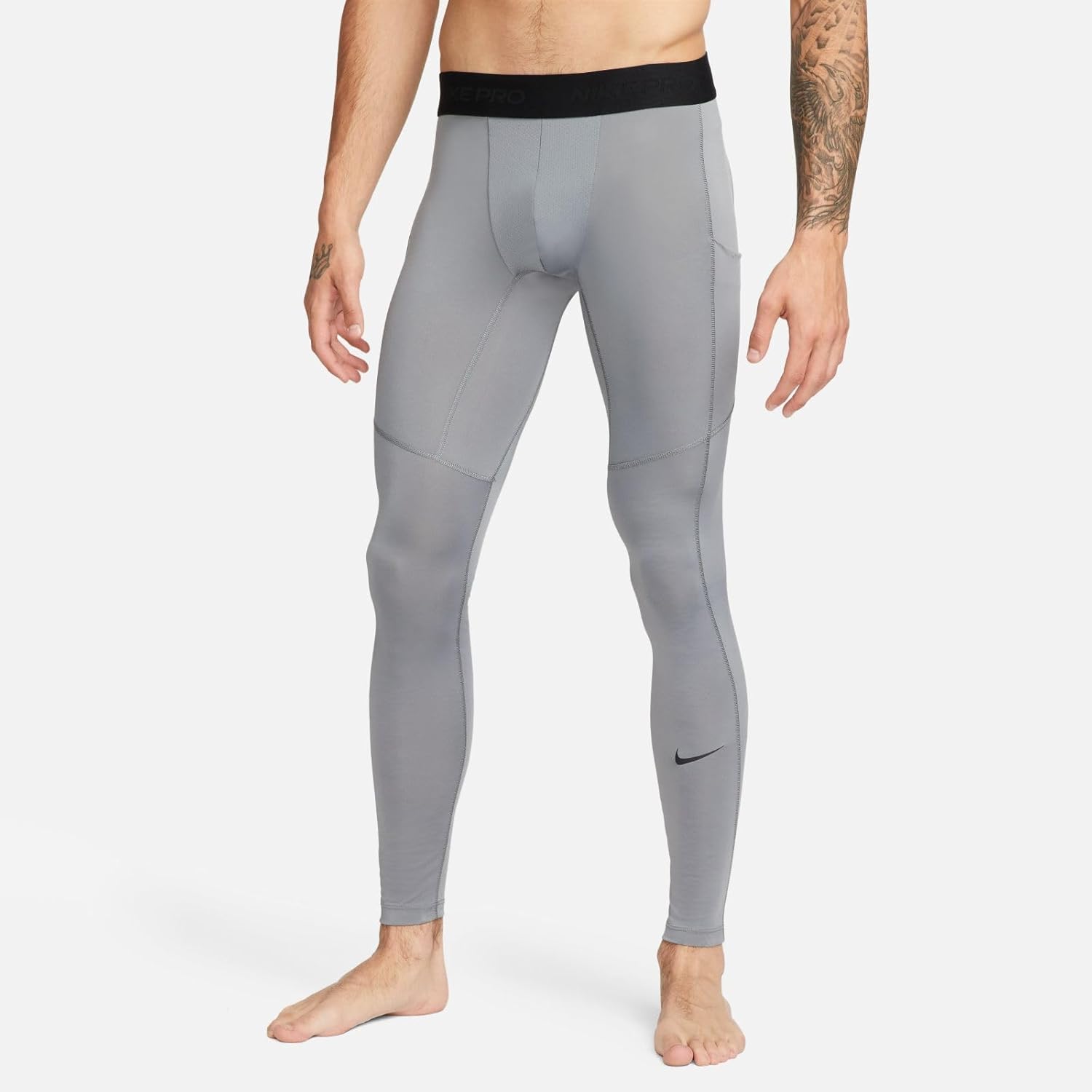 Леггинсы для фитнеса Nike Mens Pro Dri-fit, Smoke Grey/Black — фото 2