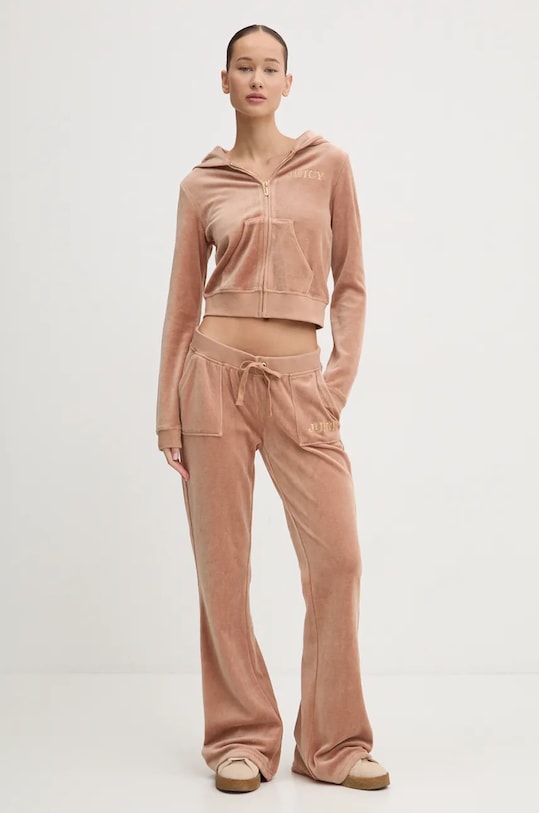 

Вельветовые спортивные брюки HERITAGE CROWN CAISA LOW RISE PANT Juicy Couture, коричневый