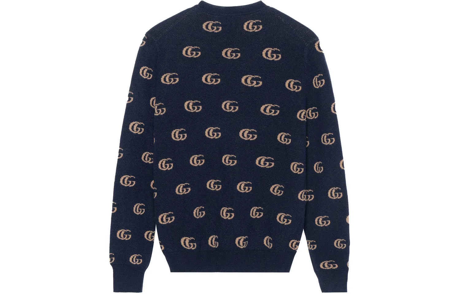 Джемпер Gucci интерлоковый кашемировый, темно-голубой — фото 4