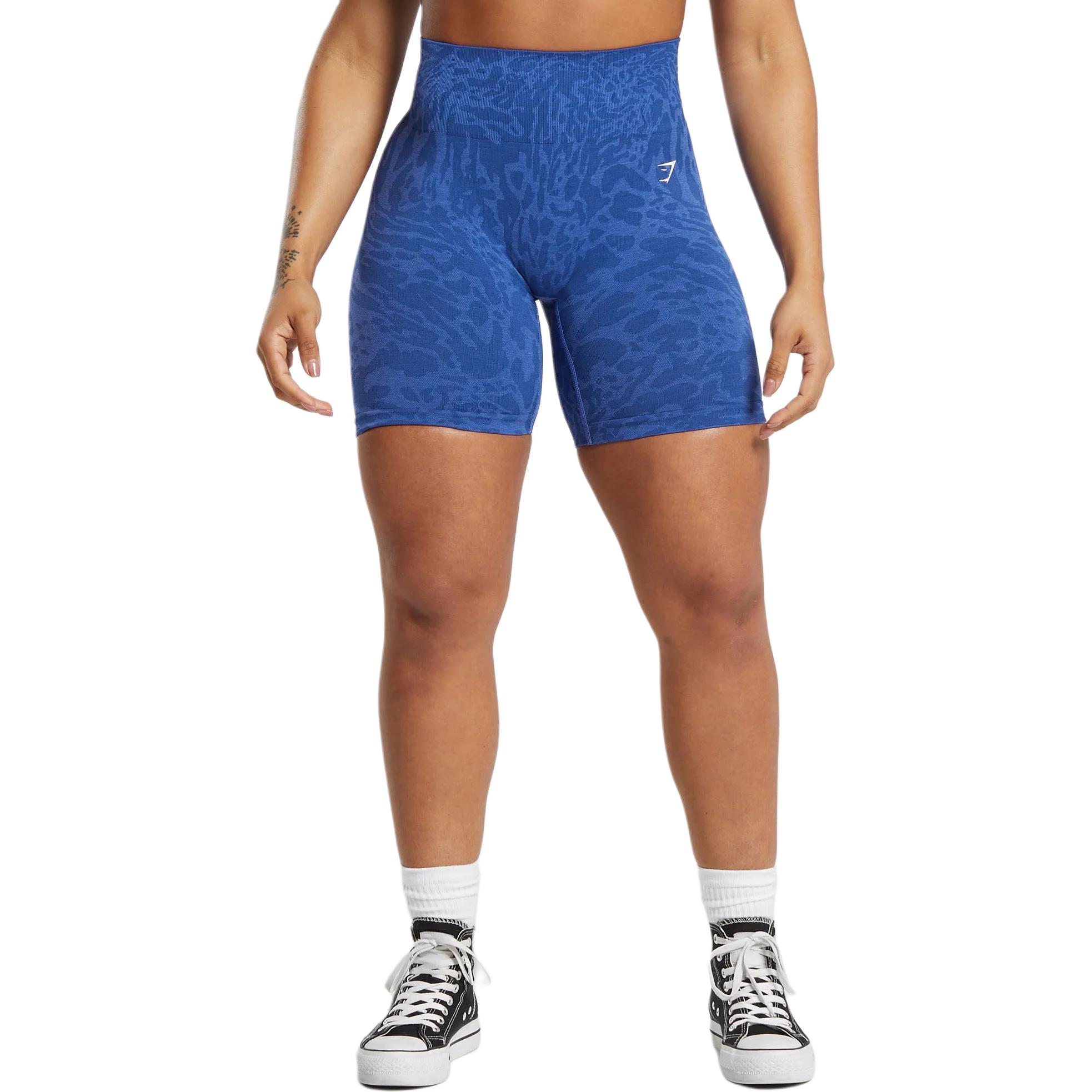 

GYMSHARK Спортивные шорты ADAPT SAFARI женские волнистые синие