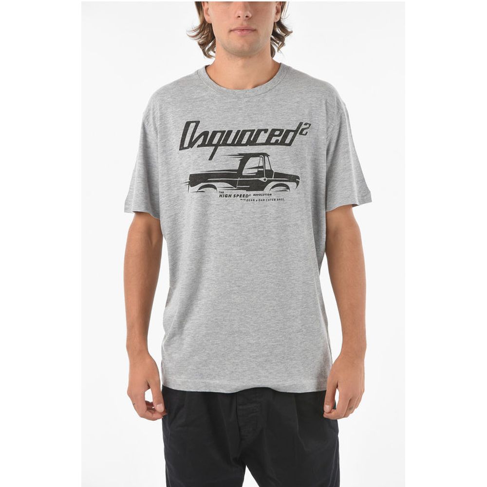 

Футболка с принтом HIGH SPEED COOL FIT из хлопка Flamed Dsquared2, Gray