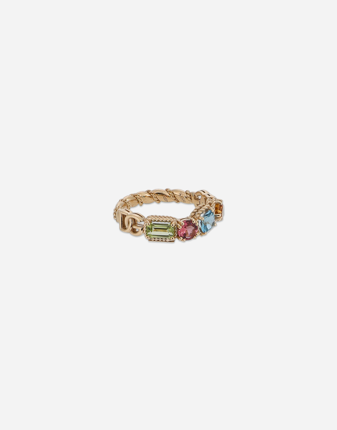 Кольцо rainbow  желтое золото 18 карат и разноцветные драгоценные камни Dolce & Gabbana, желтое золото — фото 3