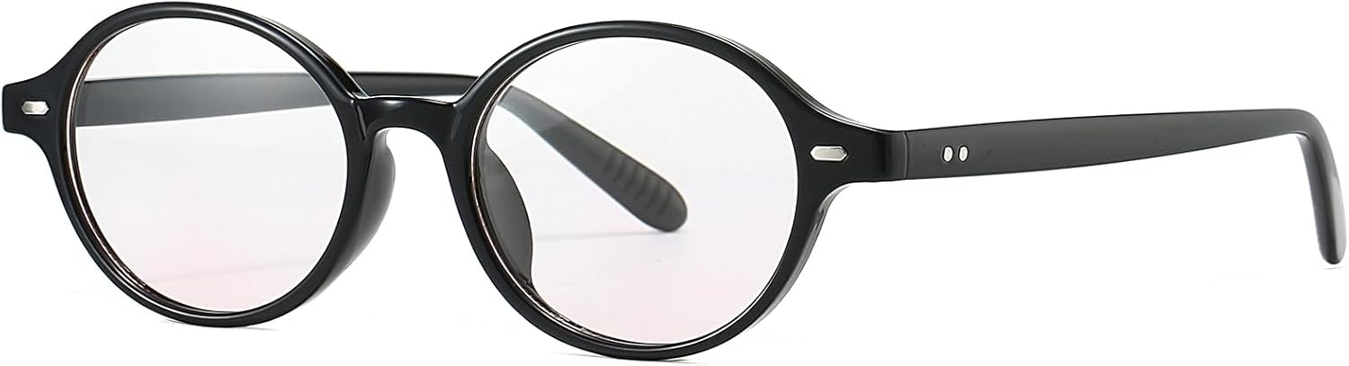 

Ретро овальные солнцезащитные очки для женщин и мужчин, модные круглые солнцезащитные очки для маленького лица в винтажном стиле 90-х с защитой UV400 YouthMall, Black/Gradient Pink