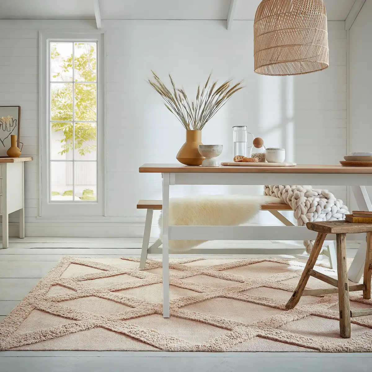 

FLAIR RUGS ковер "Tessa хлопок", прямоугольный, хлопок Scandi 120х170 см, цвет natur