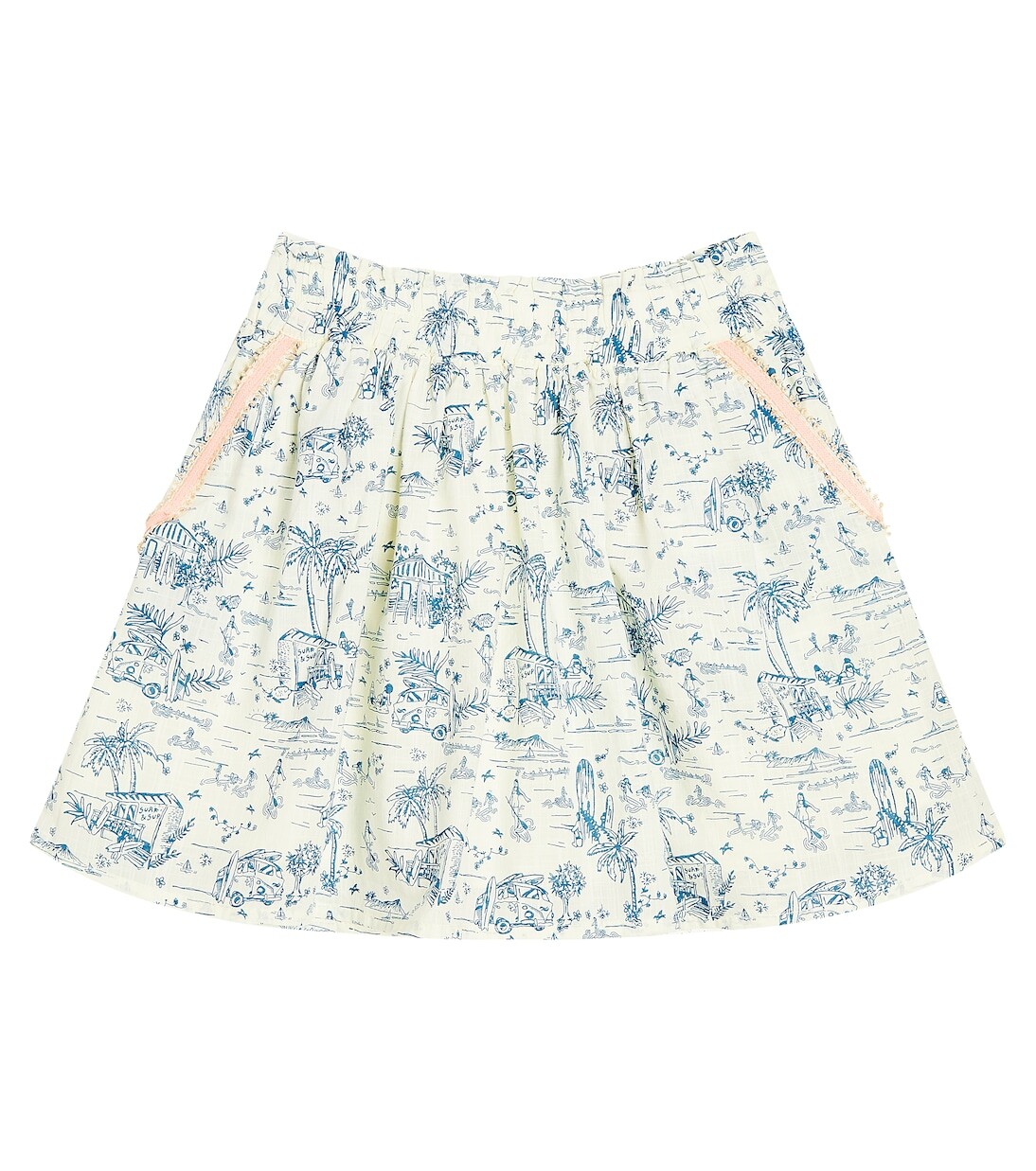 

Хлопковая юбка с принтом Scotch & Soda Kids, белый