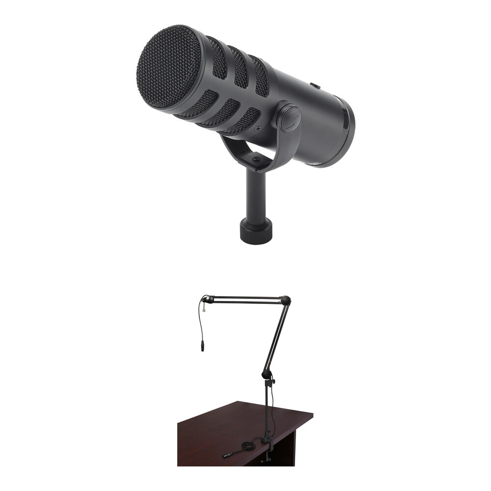 

Комплект динамического вещательного микрофона Samson Q9U XLR/USB с микрофонной стрелой с кабелем XLR