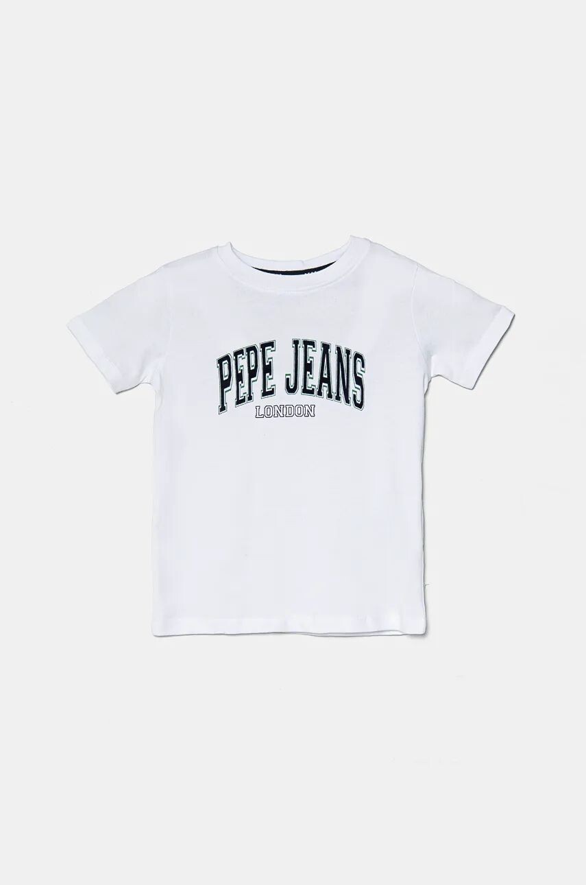 

Детская хлопковая футболка Pepe Jeans BAIN, белый