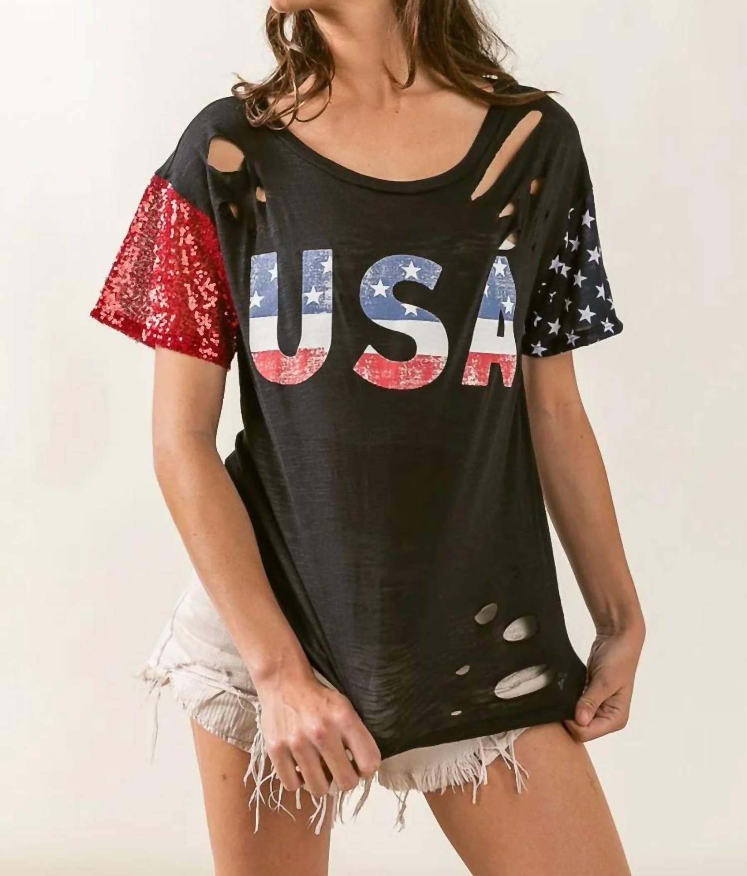 

Usa Топ в черном цвете BiBi