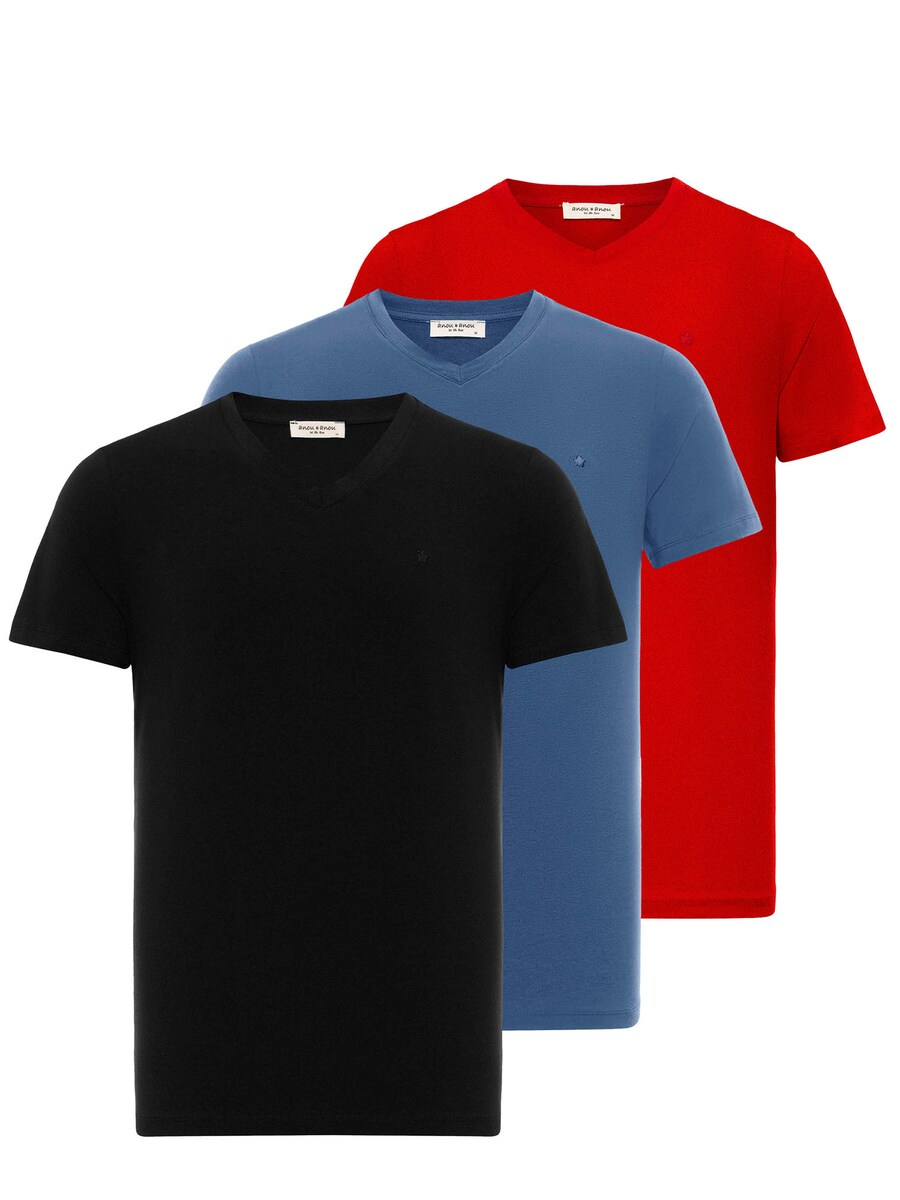 

Рубашка Anou Anou, цвет Light blue/bright red/Black