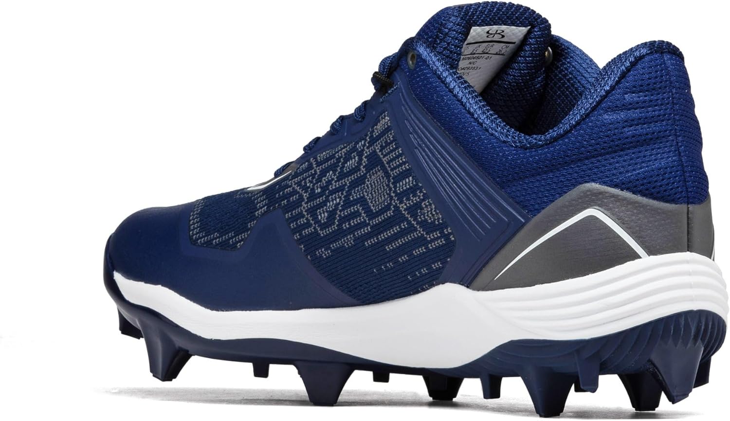 Мужские бутсы Boombah Viper Pureknit с литой подошвой - Status - Разные цвета - Разные размеры, синий/угольный/темно-синий — фото 3