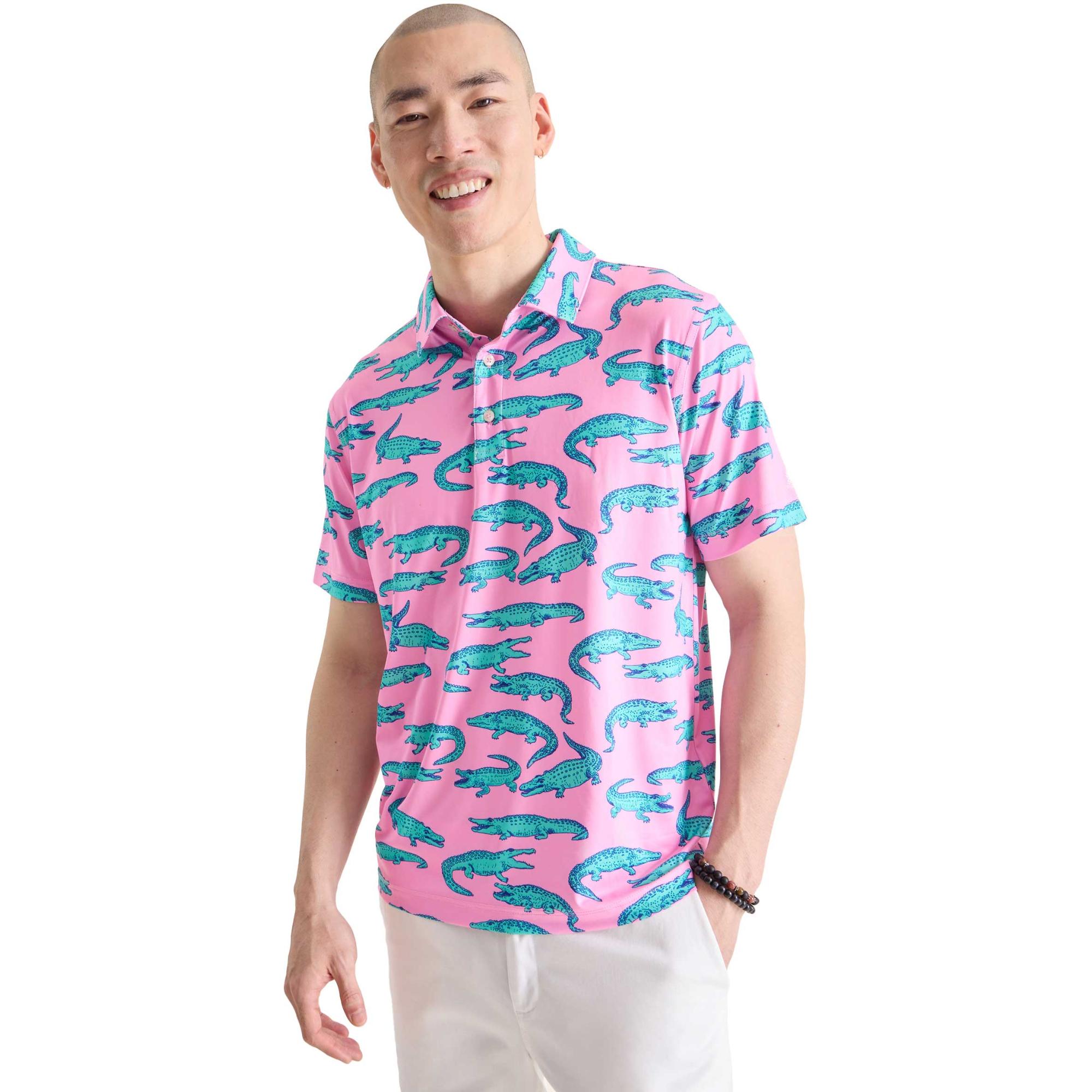 

Мужская рубашка поло Glade Performance Chubbies, Pink Alligator